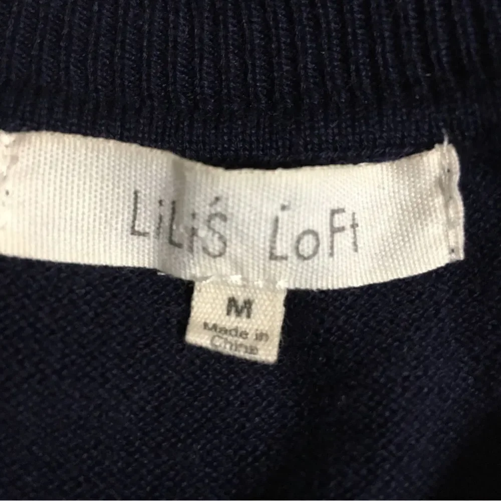 Lili's Loft Color Block Sweater Top Size Medium - Picture 7 of 9